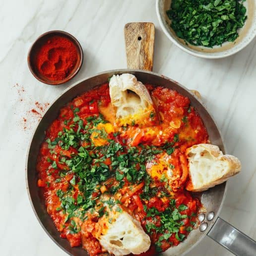 Spicy shakshuka with sourdough toast