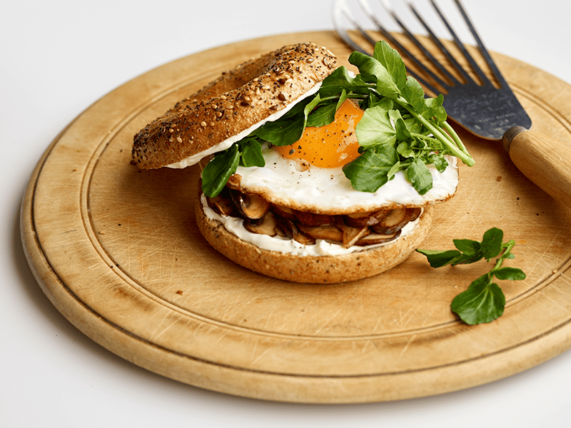 Enriched eggs epic breakfast bagel
